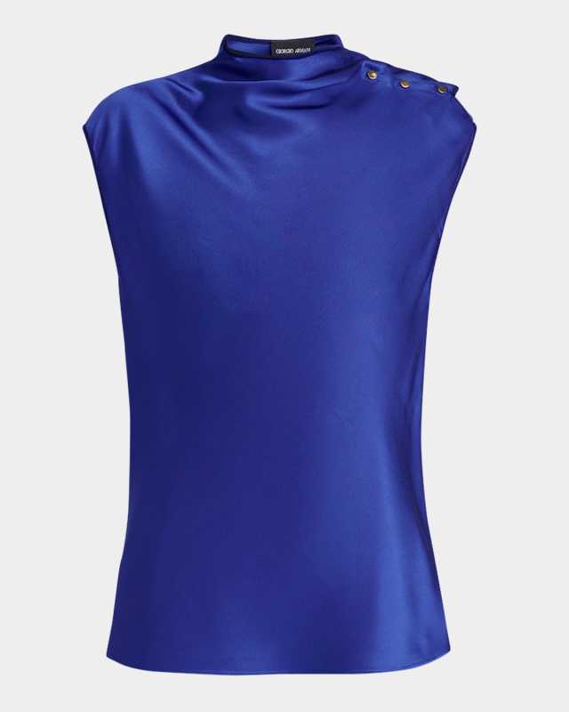 Double Silk Satin Blouse